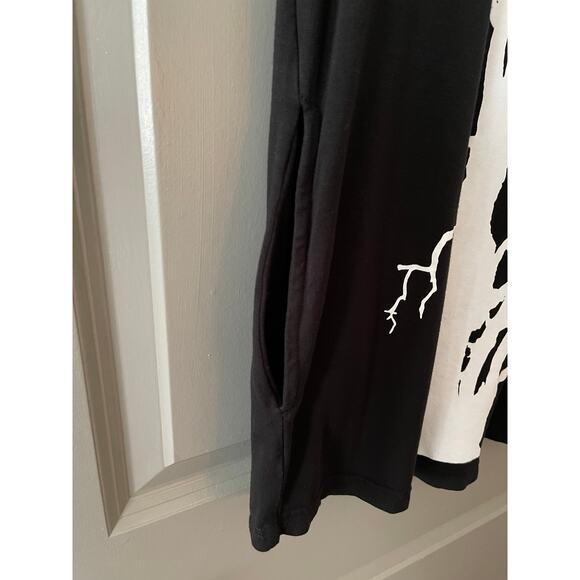 Dai Moda Hope T-shirt Mini Dress Black with White Tree of Hope - Size Small - Picture 8 of 8